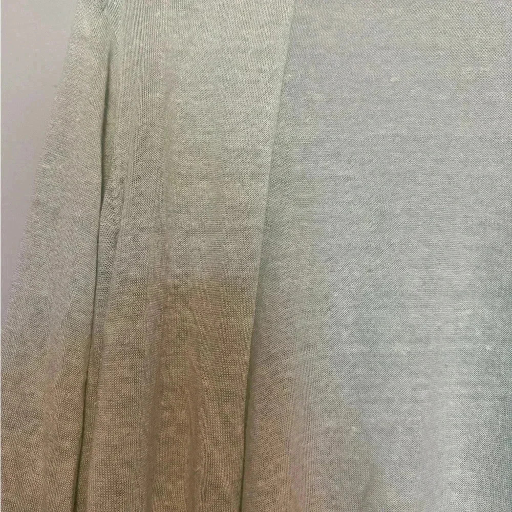 Eileen Fisher Open Linen/Silk Womens Cardigan Size Large Light green - Picture 2 of 5